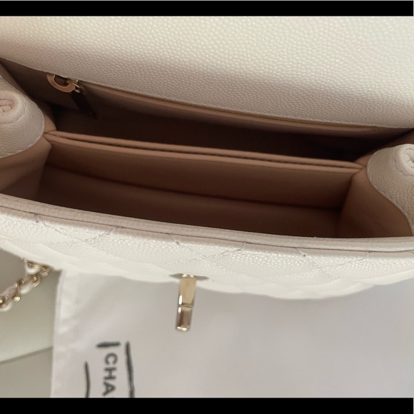 Chanel Coco Handle Extra Mini Bag White Caviar Leather LGHW. - Picture 12 of 14